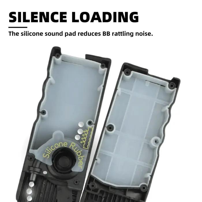 SuprLoad – chargeur de vitesse Airsoft de capacité 1000, avec tampon d'amortissement du son pour BBs