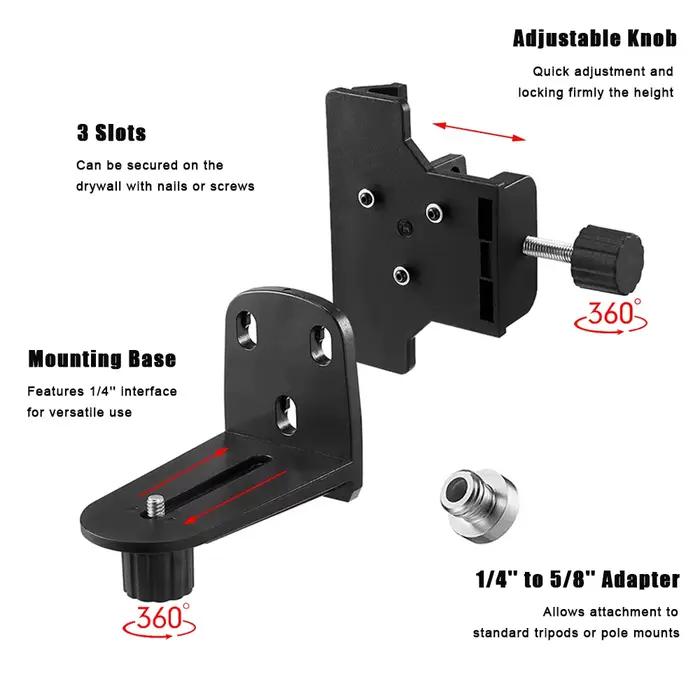 KEZERS – support de niveaux Laser multifonctionnels, pince/support, interface 1/4 ou 5/8 pouces 360