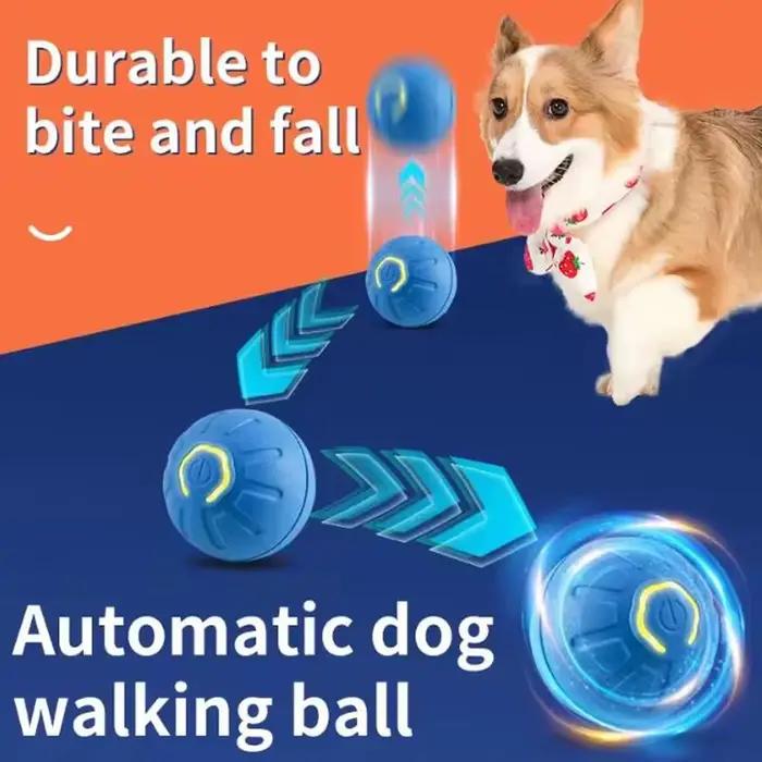 Boule de jeu électronique interactive pour chiens et chats avec fonction de rebond mobile USB pour stimuler l'intelligence et la curiosité des animaux de compagnie occasions spéciales cadeau