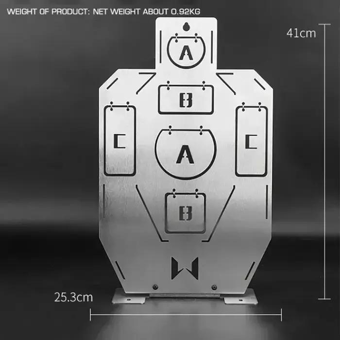 Cible de tir tactique en acier avec trépied réglable en hauteur