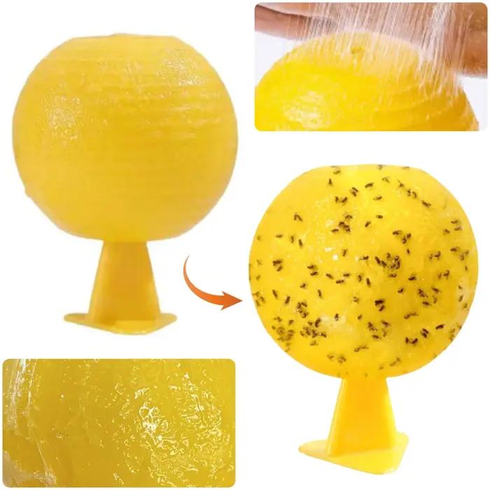 Pièges à mouches des fruits, pièges volants multifonctionnels en forme de citron pour mouches des fruits, moucherons et moucherons volants