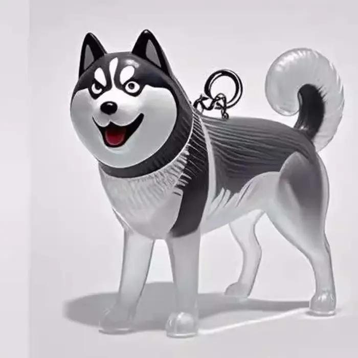 Boîte de rangement de poils de chien en forme de chien