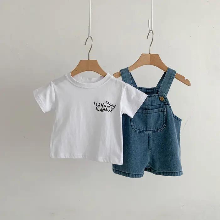 T-shirt en denim pour bébé fille et garçon