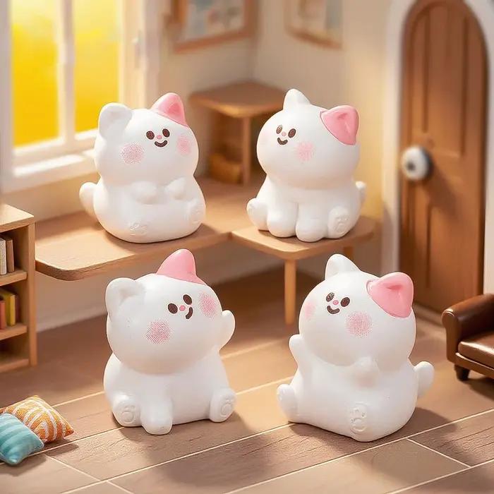Figurine en résine miniature ornement animal de compagnie renard chien chat décoration de jardin pour occasions spéciales comme Noël Saint Valentin Anniversaire Journée des enfants