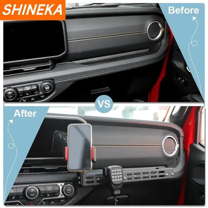SHINEKA-Support de téléphone pour Jeep Wrangler JL Gladiator JT, poignée co-pilote, support GPS, sup