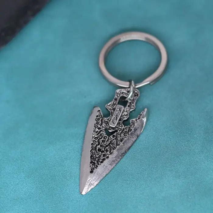 Porte-clés pendentif acier inoxydable style punk flèche indienne poignard viking bijou amulette cadeau occasion spéciale
