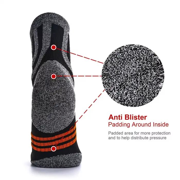 Chaussettes anti-ampoules hiver terry homme sport running cyclisme camping