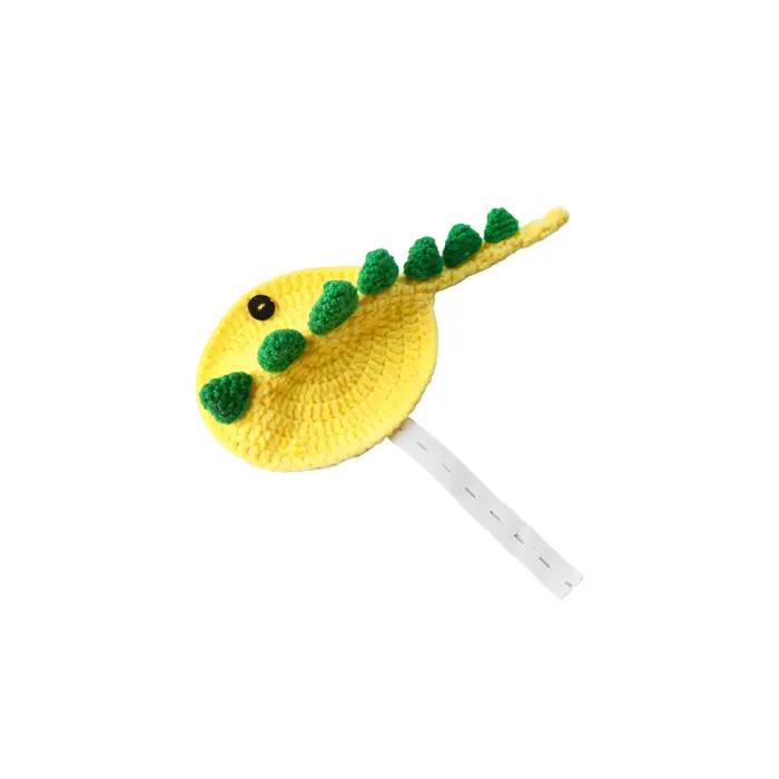 Costume de dinosaure tortue pour animaux de compagnie pull tricoté en forme de tortue de dessin animé pull mignon réglable pour tortue vêtement chaud tricoté à la main occasions spéciales