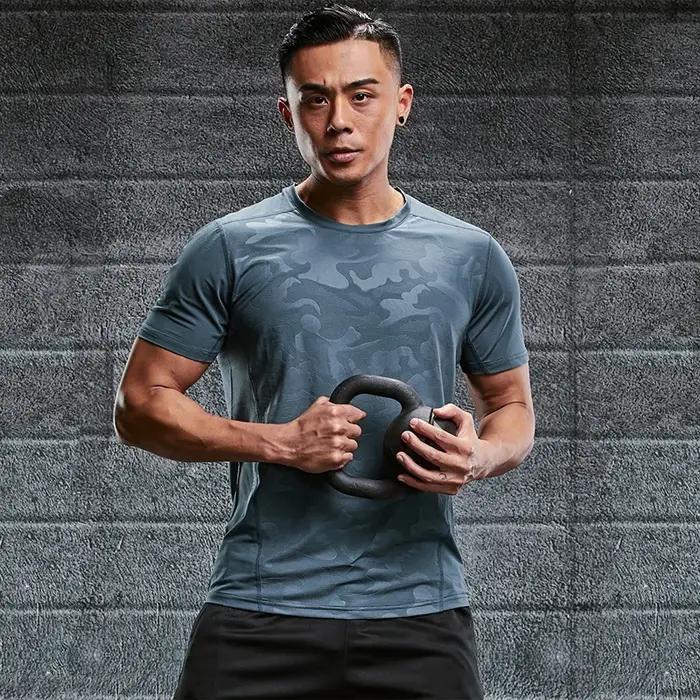 Ice InjT-Shirt à manches courtes pour hommes, maillot de corps de sport, chemises minces, col rond,