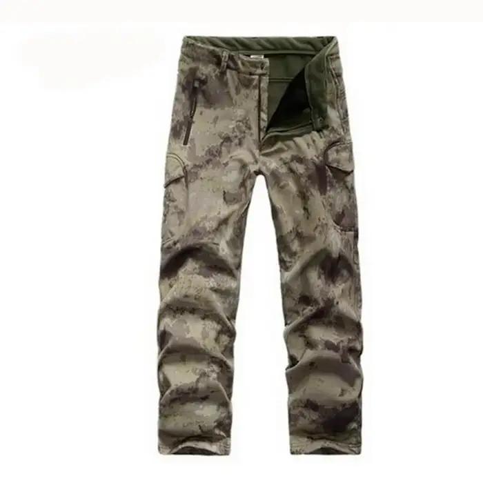 Pantalon chasse TAD shark skin imperméable coupe-vent randonnée escalade camouflage polaire