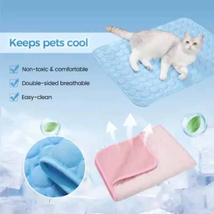 Tapis rafraîchissant pour chien, lit d'été pour animaux de compagnie, très grand format pour petits et grands chiens, accessoires pour animaux, couverture durable pour chat, coussin rafraîchissant pou
