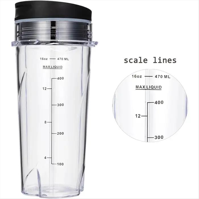 Mixeur Personnel Compact de 16Oz, Accessoire de Remplacement Standard pour Ninja QB3001SS, avec Vide