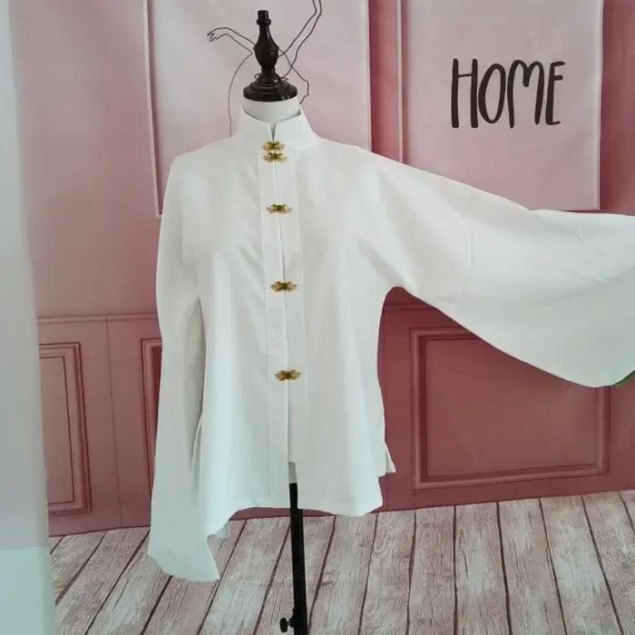 Chemises à manches longues de style chinois pour femmes, vêtements hipster populaires, pur, doux, rétro, décontracté, tout match, offre spéciale, intérieur, automne