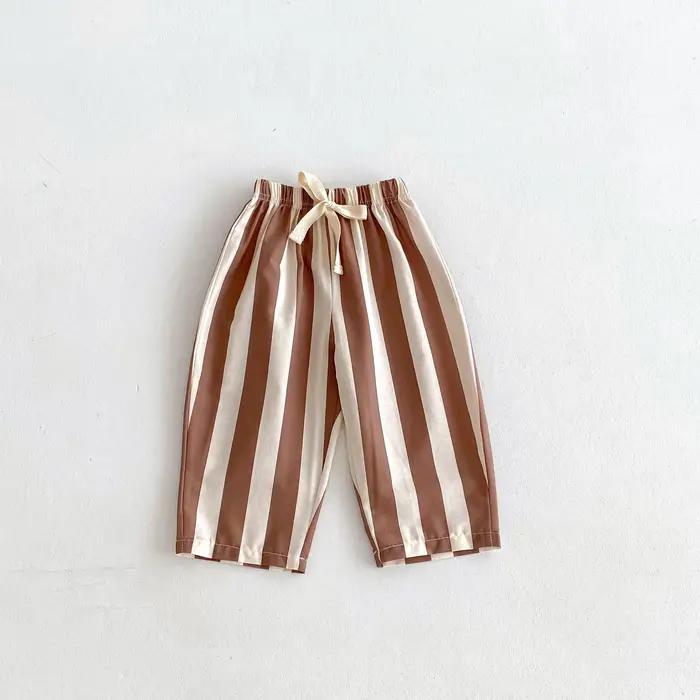 Vêtements pour enfants de 1 2 3 4 5 ans, sarouel rayé, mode décontractée, ample, pantalons pour garç