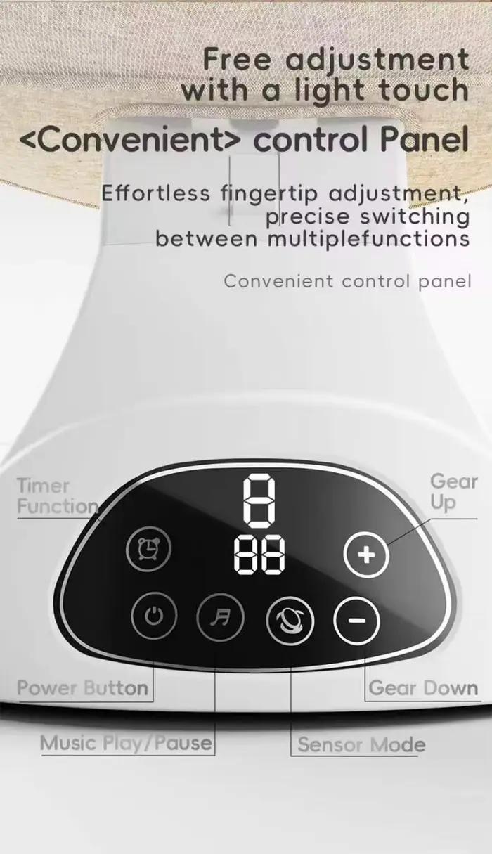 Berceau Électrique pour Bébé, Chaise à Bascule, Transat Vibrant, Berceuse Électrique Apaisante Autom