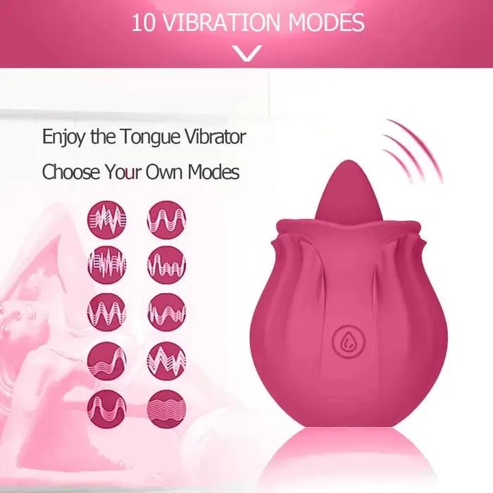Vibromasseur de point G pour femme, jouet rouge rose, langue léchant, stimulateur de clitoris, Chev,