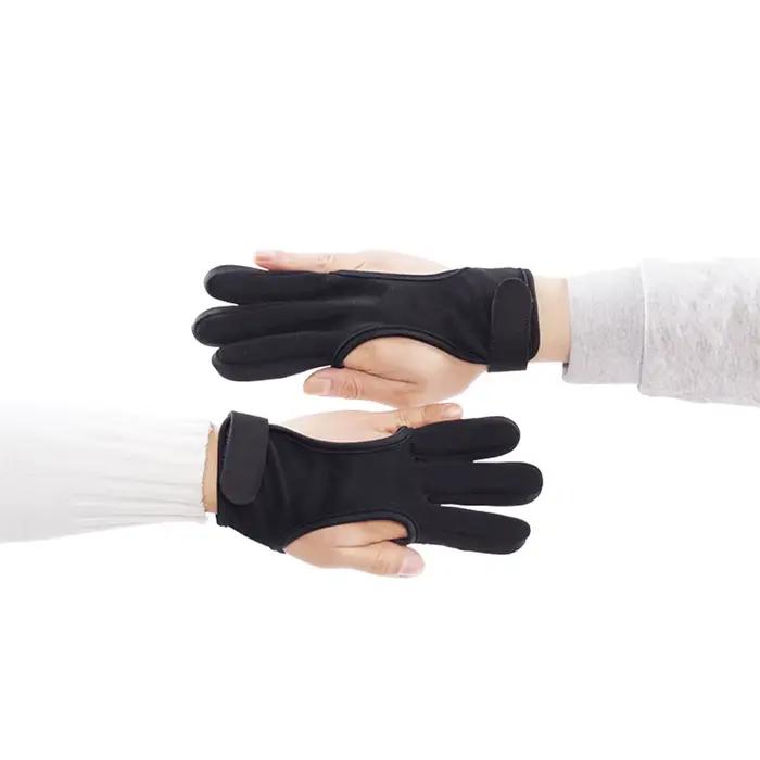 Protège-doigts 3 doigts pour arc recurve chasse tir à l'arc - Gants de protection main droite/gauche