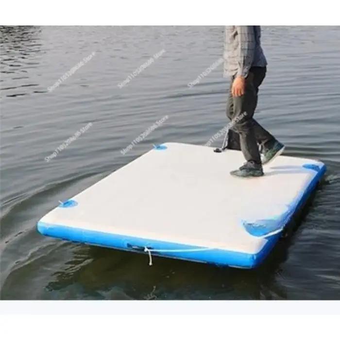 Île flottante gonflable de haute qualité, plateforme flottante sur l'eau pour la pêche