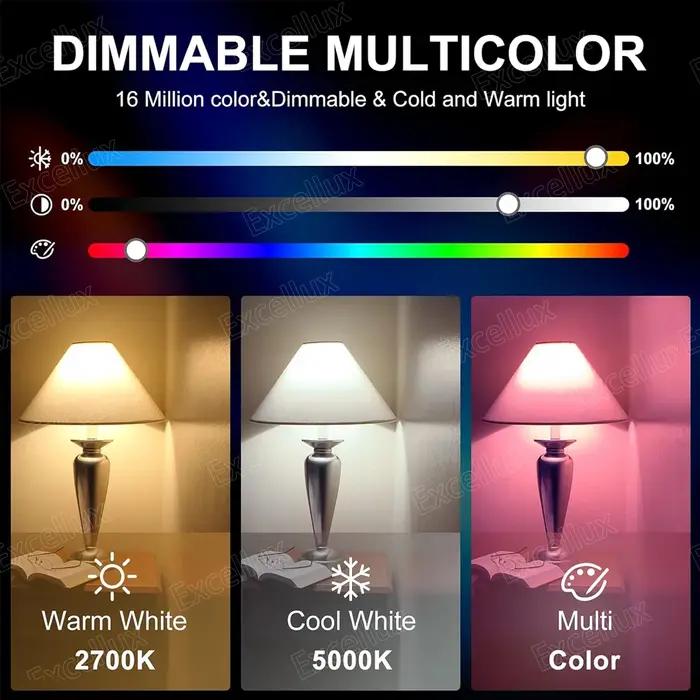 Tuya E27 lampe à LED App contrôle Bluetooth/WiFi ampoule LED 15W RGB CW WW ampoule intelligente fonc