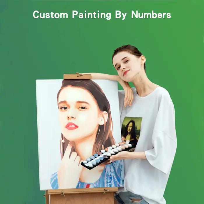 Peinture par numéros chien abstrait pour décoration maison création artistique toile huile chiens arts visuels occasions spéciales