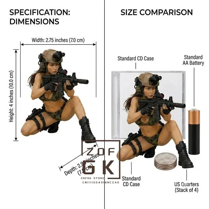 Statuette de collection de bureau Tactical Beauty
