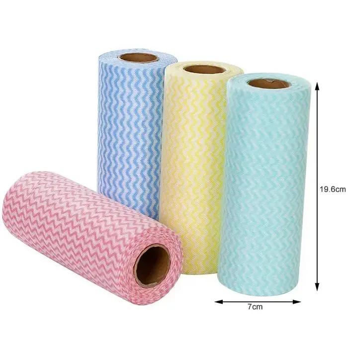 50 pièces/rouleau torchon jetable cuisine tissu rouleau