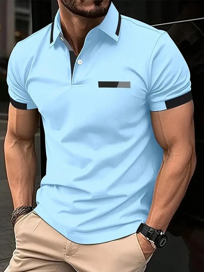 La nouvelle chemise POLO pour hommes pour l'été 2025 présente une impression de motifs 3D décontractés
