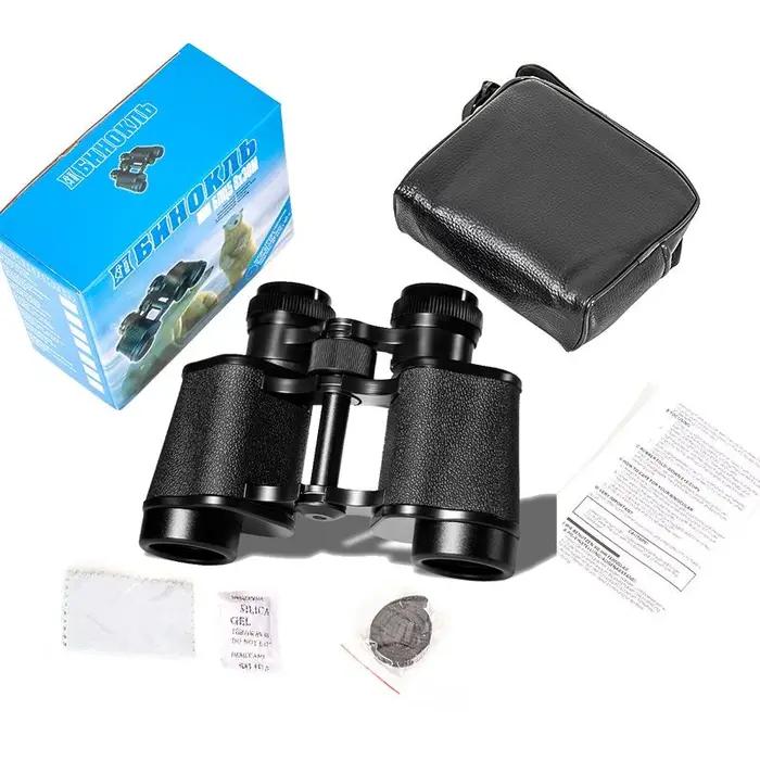 Jumelles russes Baigish 8x30 structure métal complète - Télescope militaire étanche avec sac cuir chasse