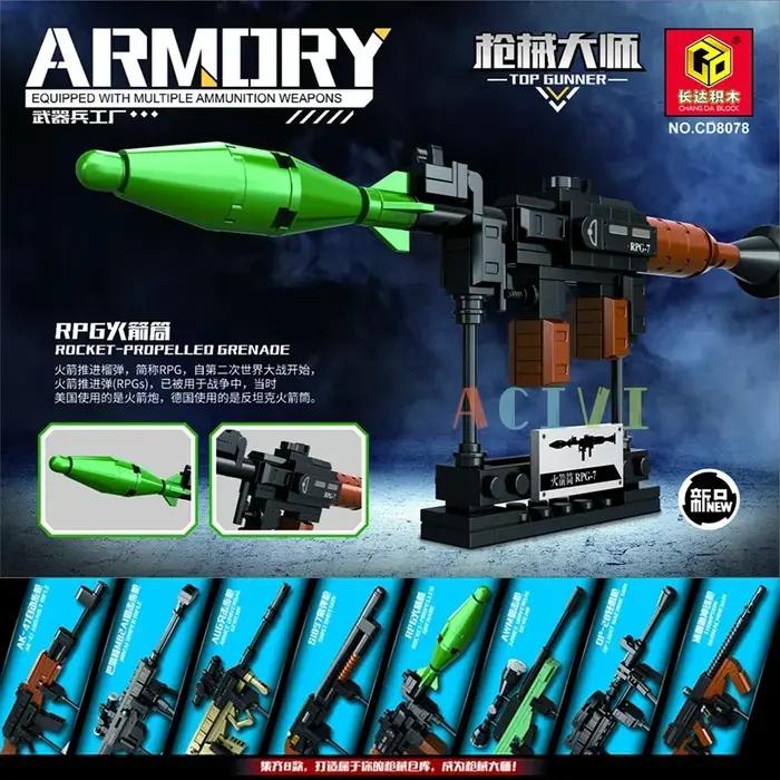 Blocs de construction d'armes tactiques militaire en plastique pour bureau collection originale occassions spéciales
