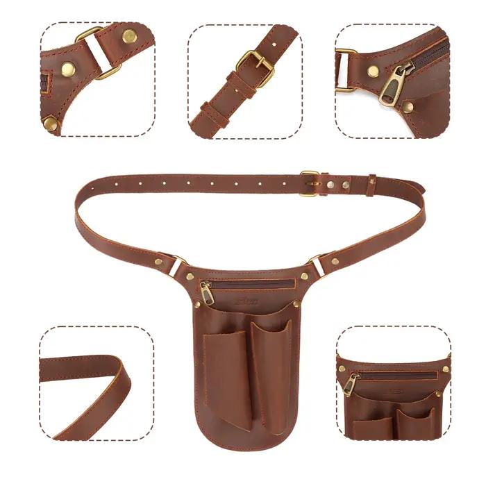 Sac de ceinture à outils en cuir Tourbon multifonctionnel pour artisan et bricoleur occasions spéciales jardinage construction