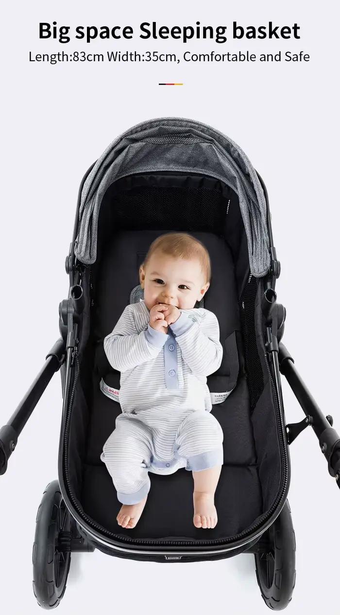 Poussette bébé 3 en 1 facile à plier multifonctionnelle poussette voyage Portable landau siège de sé