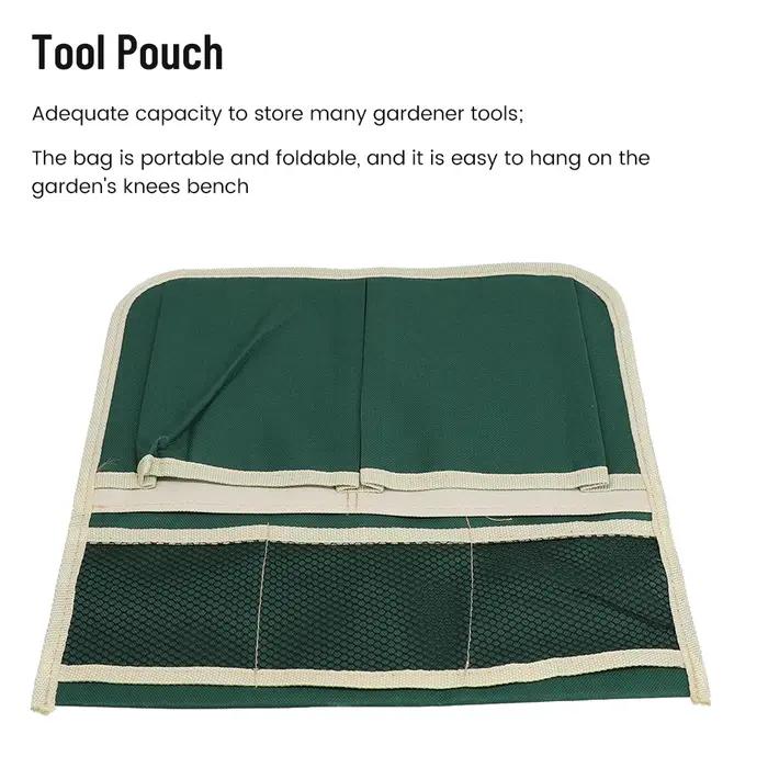 Tabouret à genoux pliable de jardin, sac à outils, pochette de rangement Portable d'extérieur, genou