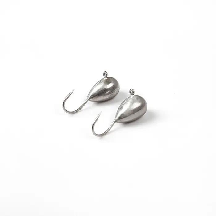 Jig de pêche sur glace en tungstène, crochet japonais 0.25g-4.4g, tête de gabarit sur glace, appât e
