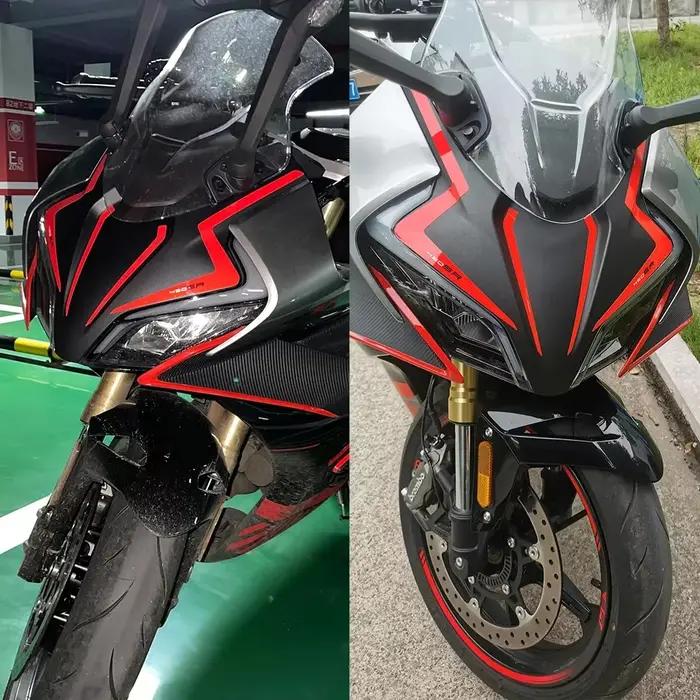 Autocollants latéraux réfléchissants pour carénage avant de Moto CFMOTO 450SR 450 SR, décalcomanies