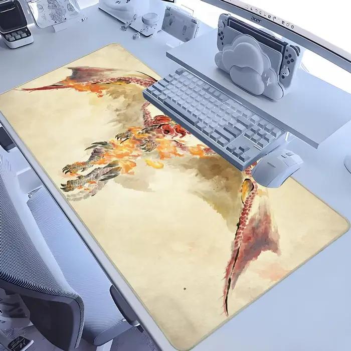 Tapis de souris Monster Hunter Wildlands en caoutchouc kawaii antidérapant XXL pour gamer et collectionneur occasions spéciales gaming