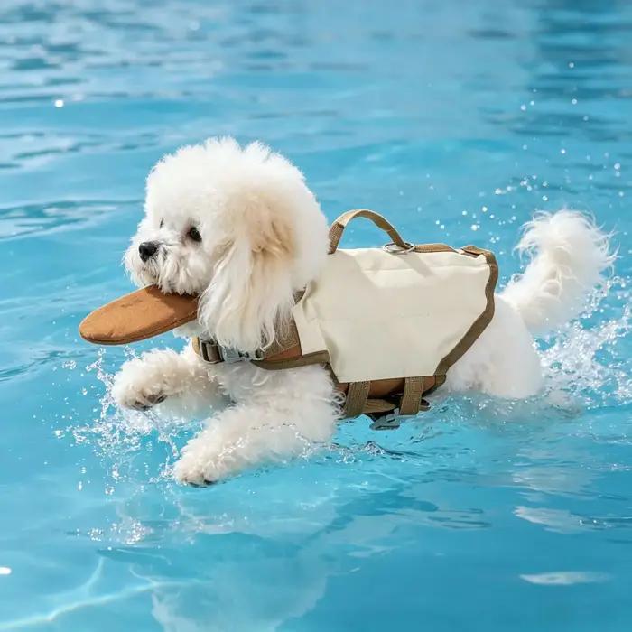 Gilet de sauvetage pour chien avec poignée de sauvetage