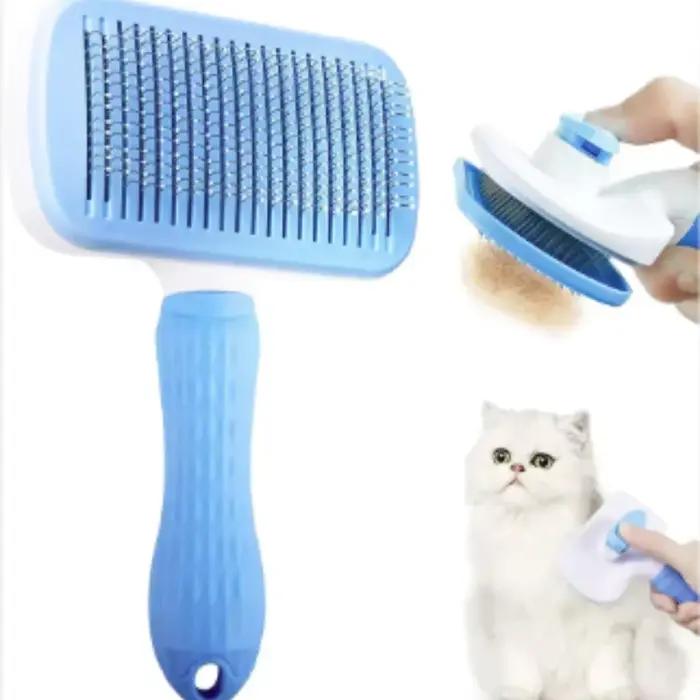 Brosse anti-poils pour chiens et chats peigne de toilettage pour cheveux longs brosse de nettoyage pour le bain accessoire pour chiens et chats pour nettoyage de poils maison et jardin fournitures essentielles pour animaux