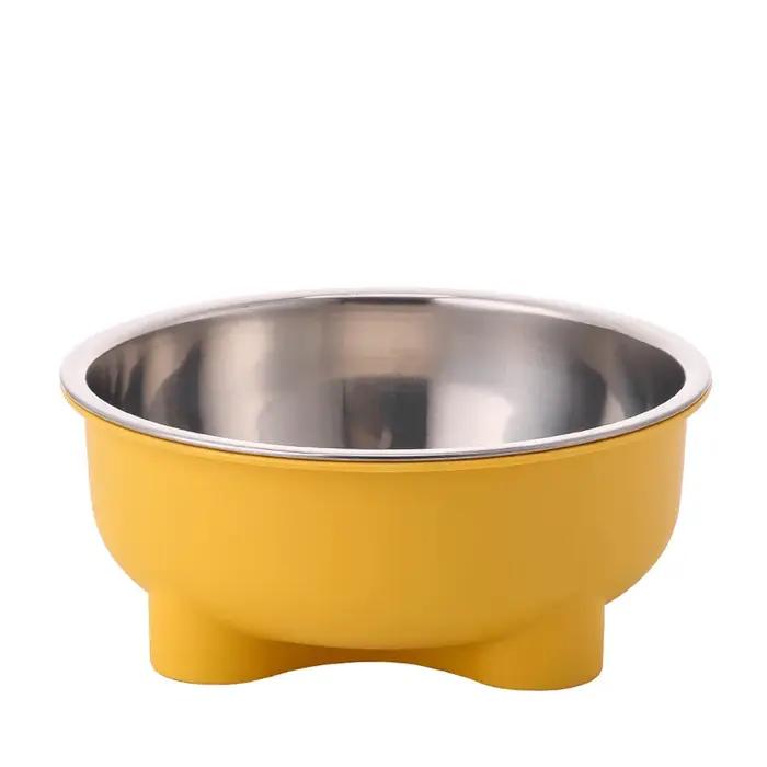 Un bol pour chien de compagnie en acier inoxydable, bol antidérapant à quatre pattes de couleur unie et bol pour chat, facile à nettoyer pour une utilisation intérieure et extérieure
