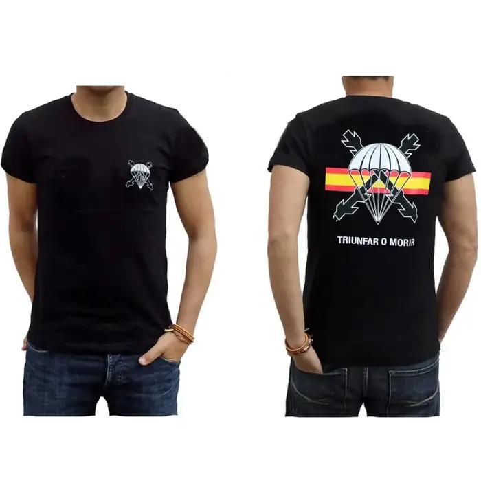 TShirt Brigade Parachutistes Bripac 100%Coton Col Rond Manches Courtes Hommes Summer Décontracté Urban Style Occasions Spéciales