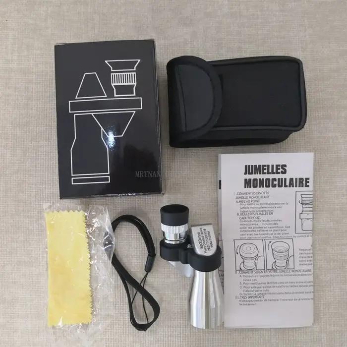 Monoculaire mini de poche 8x20 HD zoom portable - Télescope outdoor pour chasse camping randonnée observation oiseaux