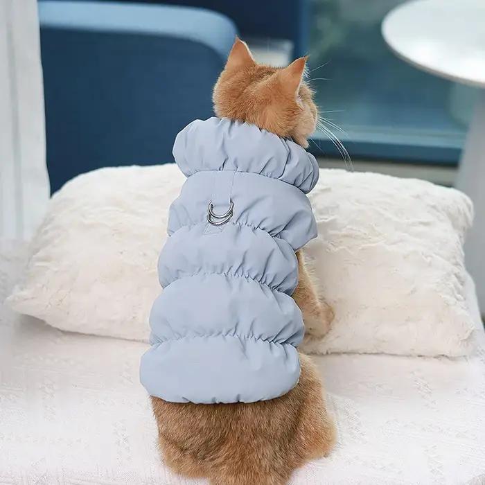 Vêtements pour chiens avec bretelles chaudes, vestes en coton à deux pattes pour animaux de compagni
