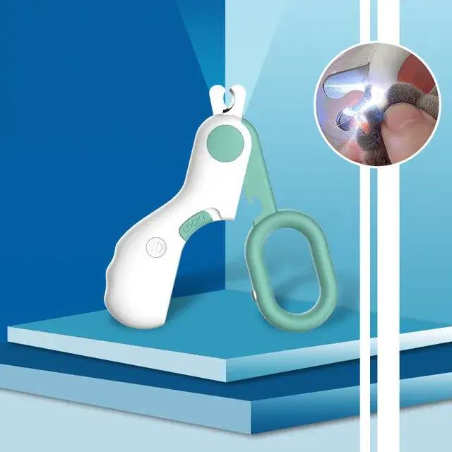 Coupe-ongles professionnel pour animaux de compagnie, lumière LED, ciseaux de toilettage à griffes p
