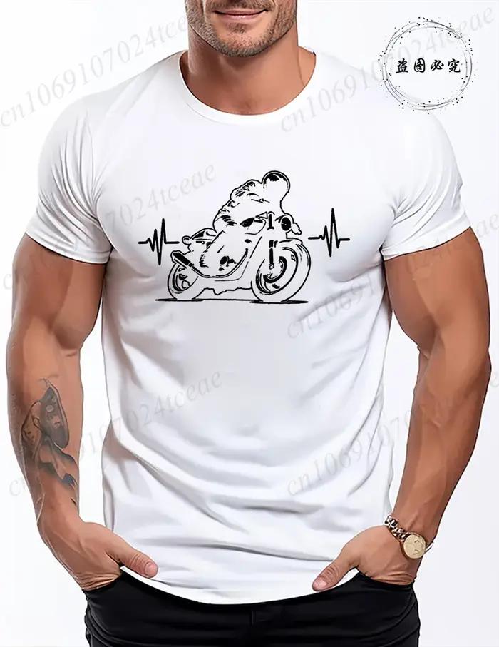 T-shirt de course de moto pour hommes