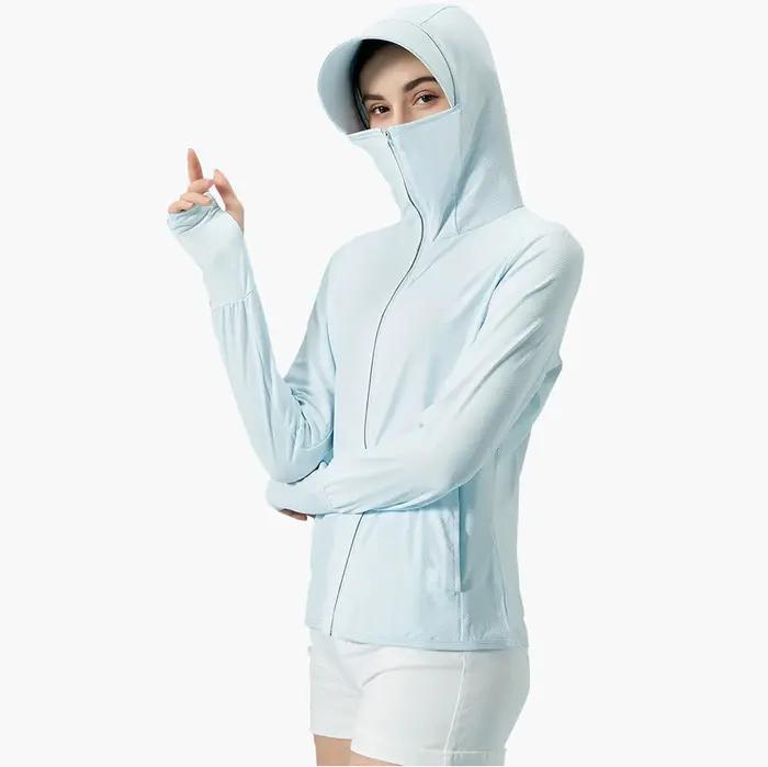 Vêtements de pêche d'été pour femmes protection solaire anti-uv upf 50+ respirants randonnée sports de plein air maillot de pêche
