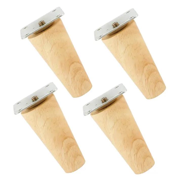 4 pièces pieds de meubles en bois massif canapé Table meuble TV Support stabiliser