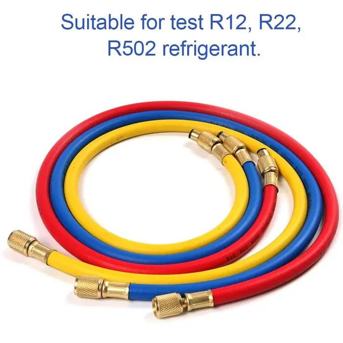 Jeu de tuyaux de chargement de réfrigérant, 3M/118 pouces, 3 pièces (2500 ~ 500) PSI AC, convient à
