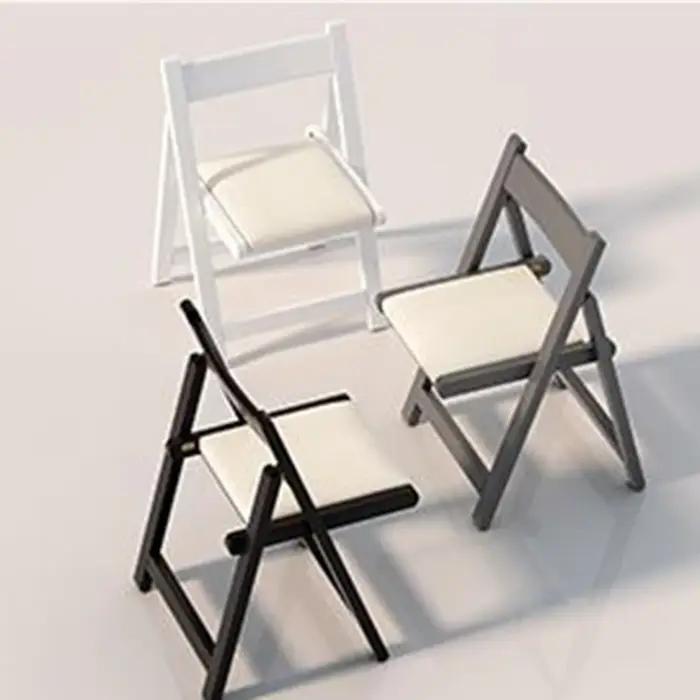Chaises de salon simples, chaises nordiques modernes en bois, chaise pliante Portable minimaliste, D