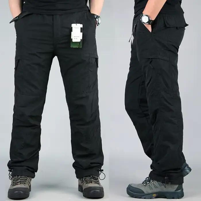 Surpantalon hiver polaire épais homme multi-poches tactique chasse confort chaud
