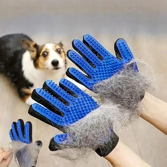 1 pièces gant de toilettage pour animaux de compagnie brosse pour chiens et chats fourrure
