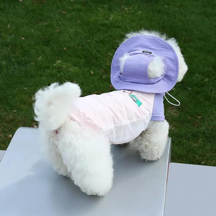 Veste de protection UV pour chiens et chats, tissu en soie glacée, protection solaire, maille respirante pour vêtements d'été pour animaux de compagnie en extérieur